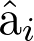 \hat{\textlatin{a}}_i