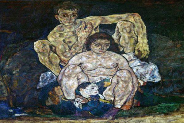 Egon_Schiele Έγκον Σίλε, Η οικογένεια, 1918, λάδια σε καμβά, 150 × 160.8 cm, Πινακοθήκη Μπελβεντέρε, Βιέννη.